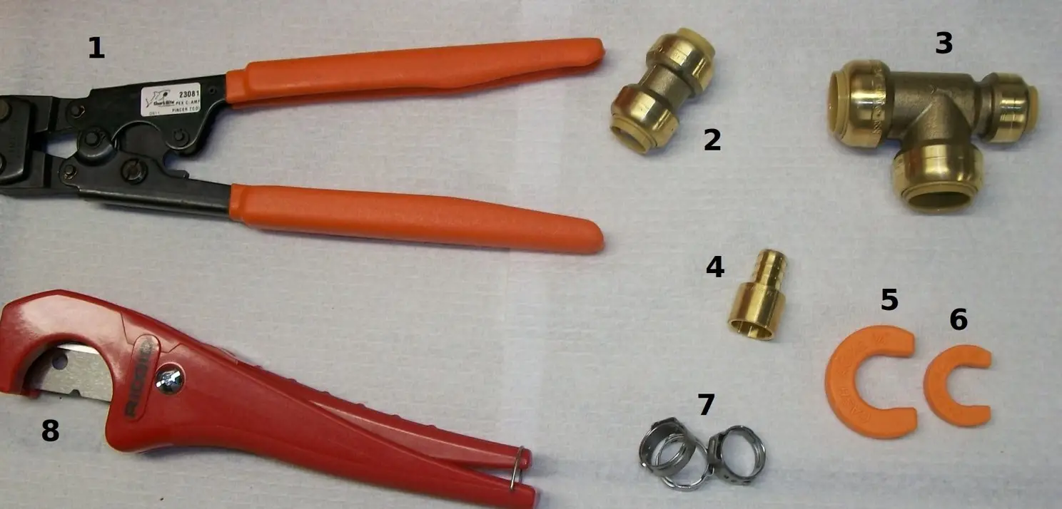 Plumbing fittings, couplings and tools